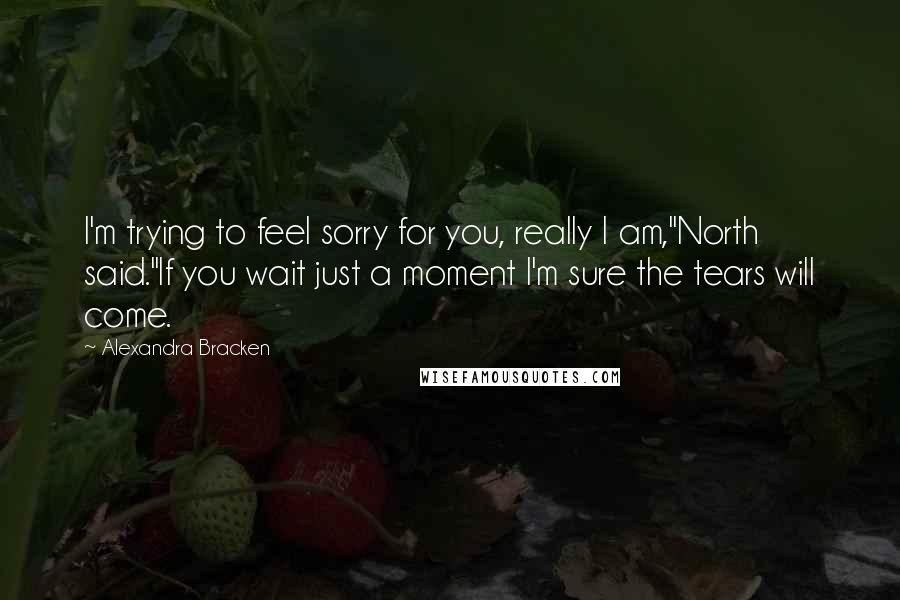 Alexandra Bracken Quotes: I'm trying to feel sorry for you, really I am,"North said."If you wait just a moment I'm sure the tears will come.