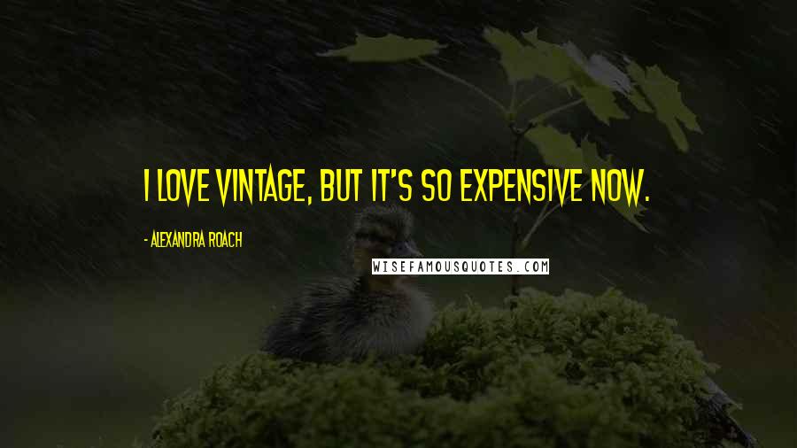 Alexandra Roach Quotes: I love vintage, but it's so expensive now.