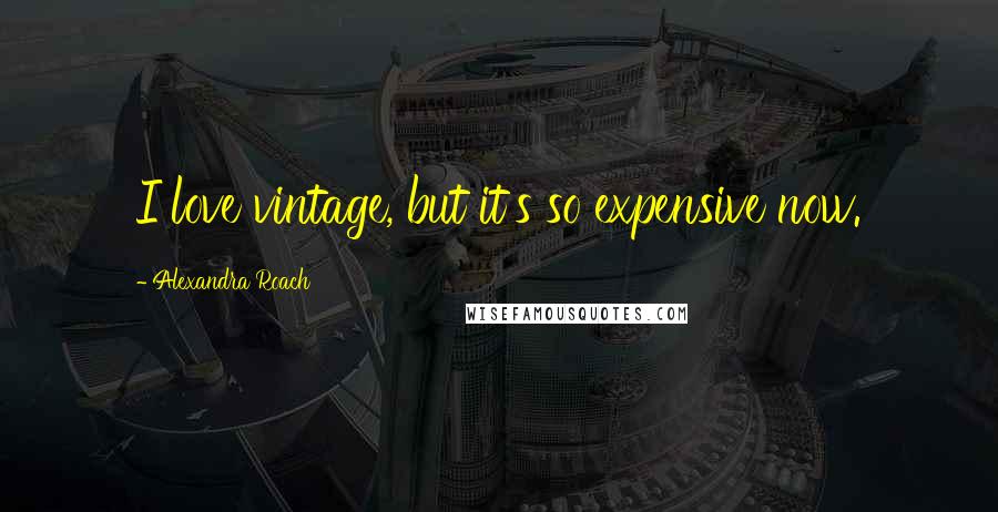 Alexandra Roach Quotes: I love vintage, but it's so expensive now.