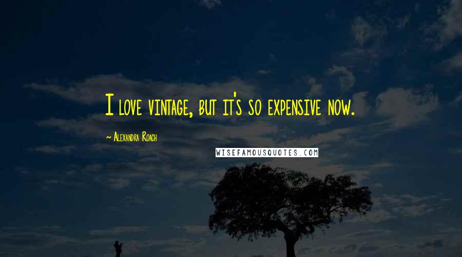 Alexandra Roach Quotes: I love vintage, but it's so expensive now.