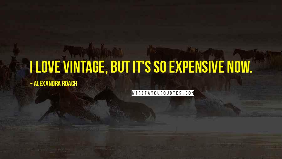 Alexandra Roach Quotes: I love vintage, but it's so expensive now.