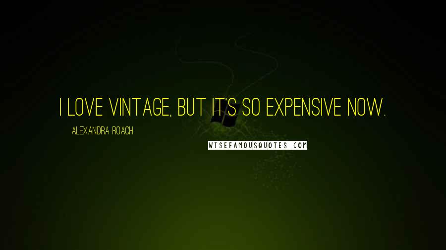 Alexandra Roach Quotes: I love vintage, but it's so expensive now.