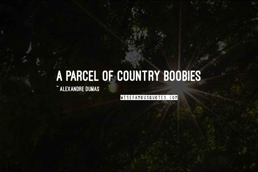 Alexandre Dumas Quotes: A parcel of country boobies