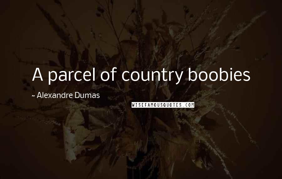 Alexandre Dumas Quotes: A parcel of country boobies