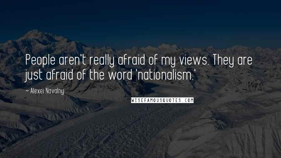 Alexei Navalny Quotes: People aren't really afraid of my views. They are just afraid of the word 'nationalism.'