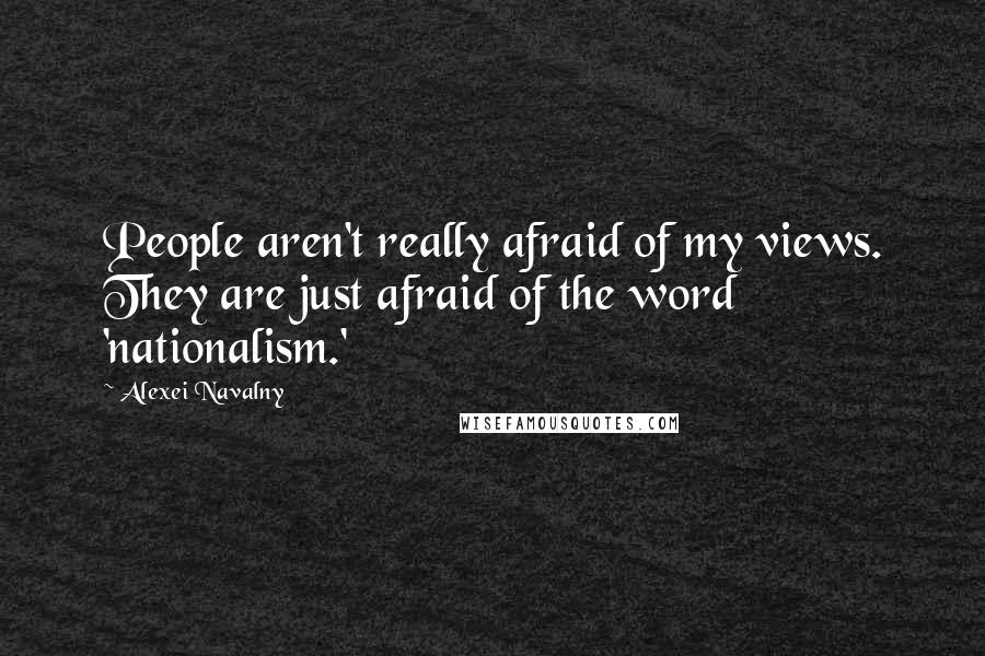 Alexei Navalny Quotes: People aren't really afraid of my views. They are just afraid of the word 'nationalism.'