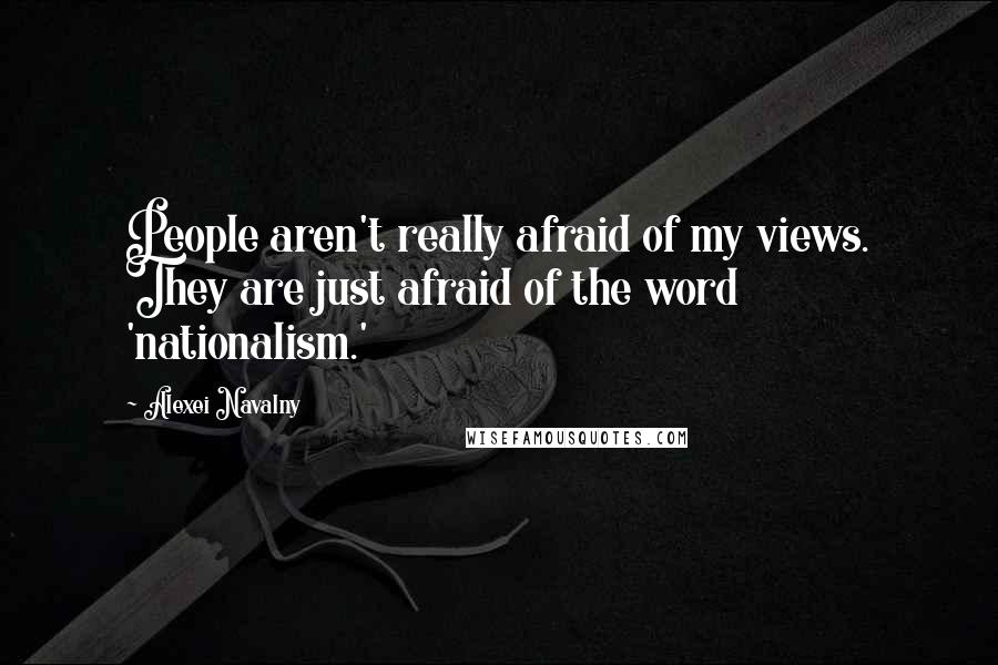 Alexei Navalny Quotes: People aren't really afraid of my views. They are just afraid of the word 'nationalism.'