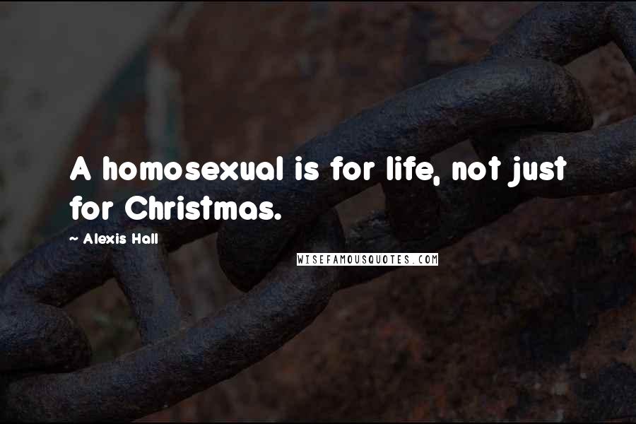 Alexis Hall Quotes: A homosexual is for life, not just for Christmas.