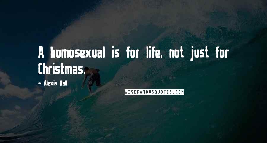 Alexis Hall Quotes: A homosexual is for life, not just for Christmas.