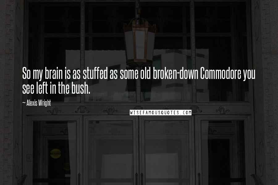 Alexis Wright Quotes: So my brain is as stuffed as some old broken-down Commodore you see left in the bush.