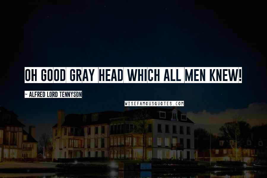 Alfred Lord Tennyson Quotes: Oh good gray head which all men knew!