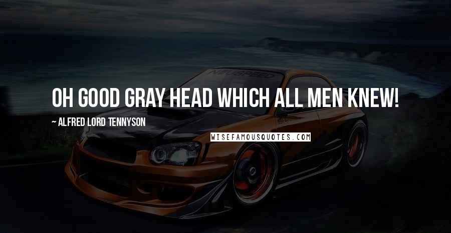 Alfred Lord Tennyson Quotes: Oh good gray head which all men knew!