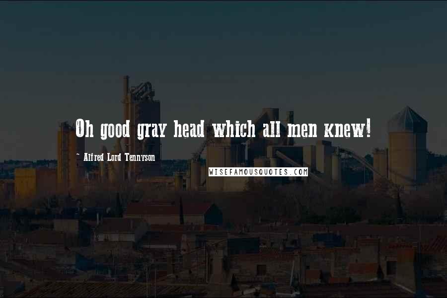Alfred Lord Tennyson Quotes: Oh good gray head which all men knew!