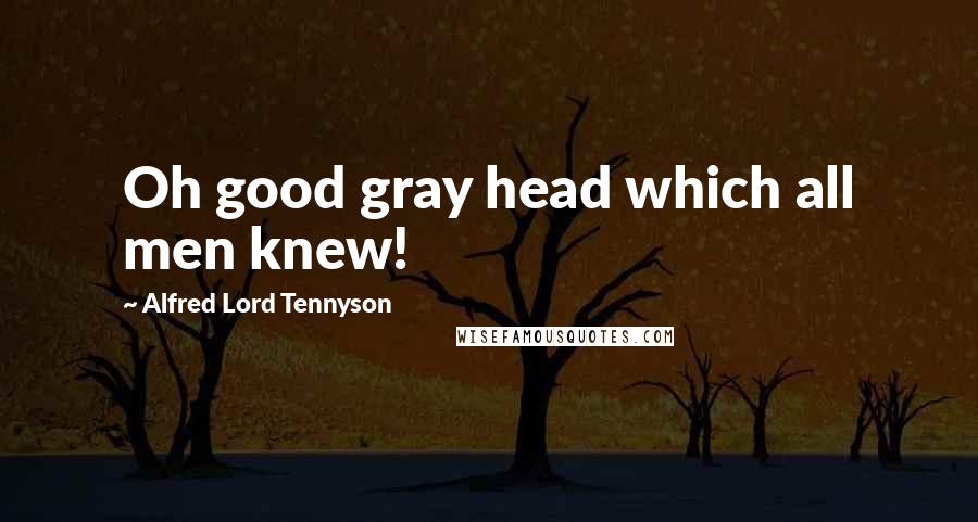 Alfred Lord Tennyson Quotes: Oh good gray head which all men knew!