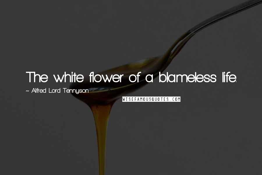 Alfred Lord Tennyson Quotes: The white flower of a blameless life.