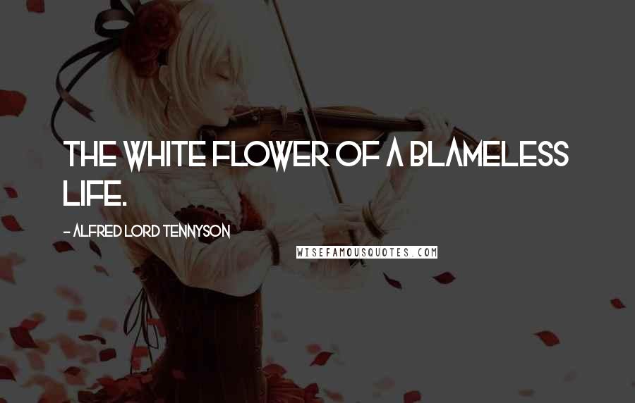 Alfred Lord Tennyson Quotes: The white flower of a blameless life.