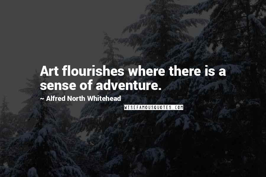 Alfred North Whitehead Quotes: Art flourishes where there is a sense of adventure.