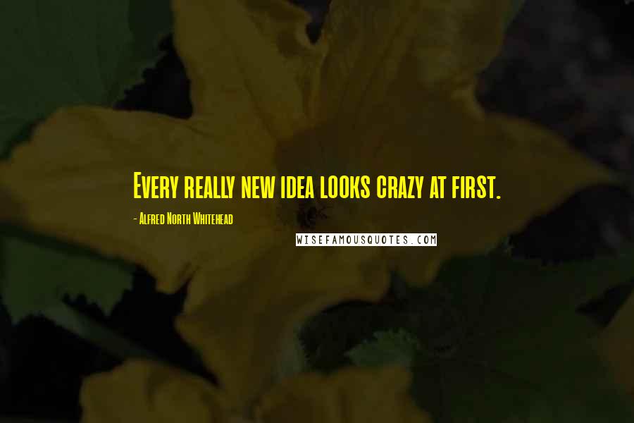 Alfred North Whitehead Quotes: Every really new idea looks crazy at first.