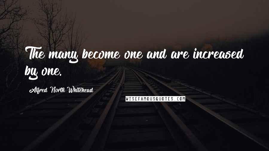 Alfred North Whitehead Quotes: The many become one and are increased by one.