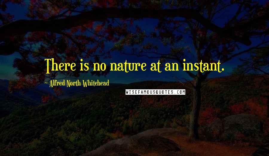 Alfred North Whitehead Quotes: There is no nature at an instant.