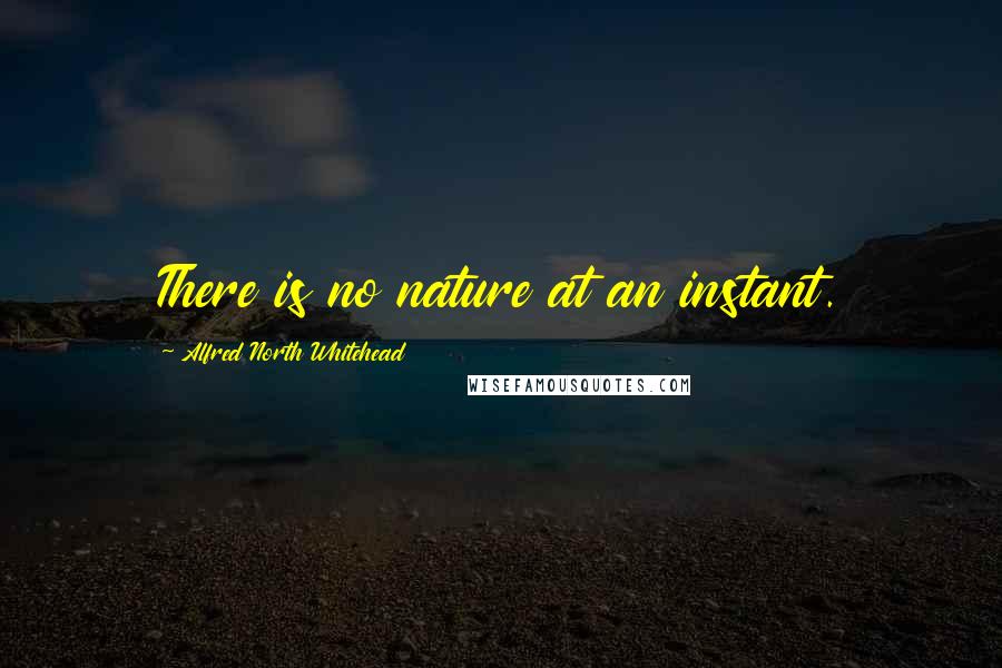 Alfred North Whitehead Quotes: There is no nature at an instant.