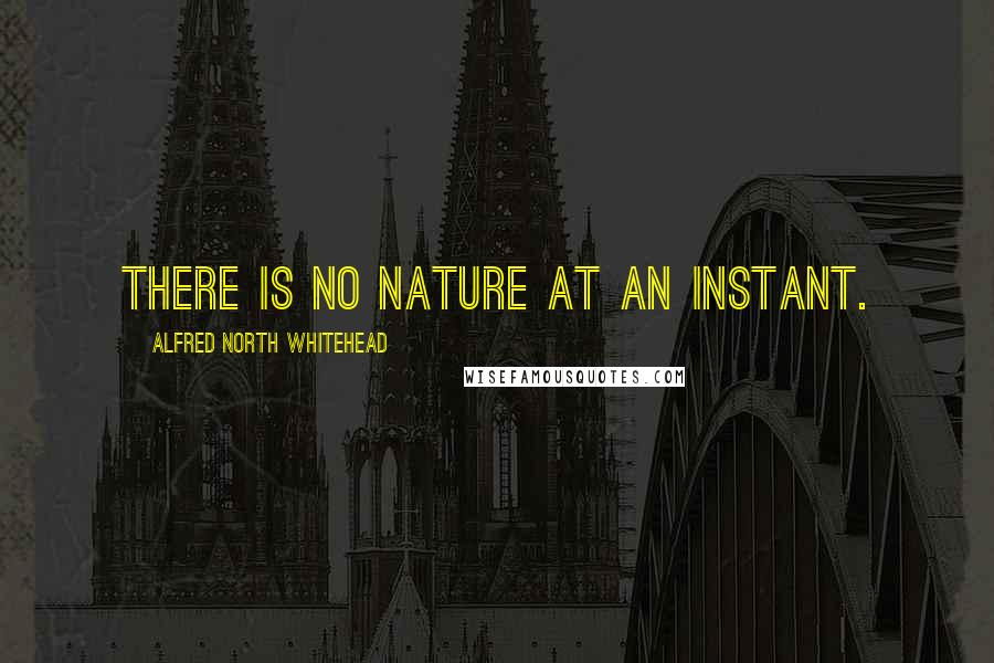 Alfred North Whitehead Quotes: There is no nature at an instant.