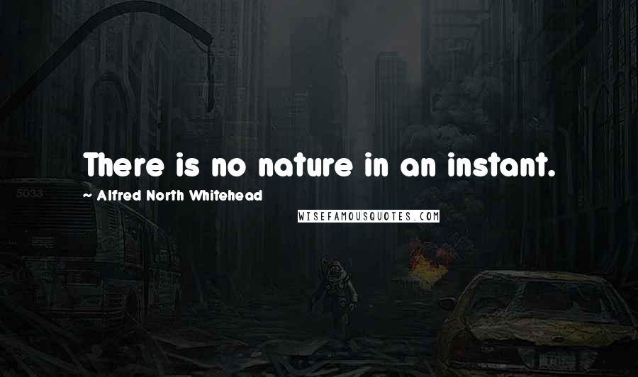 Alfred North Whitehead Quotes: There is no nature in an instant.