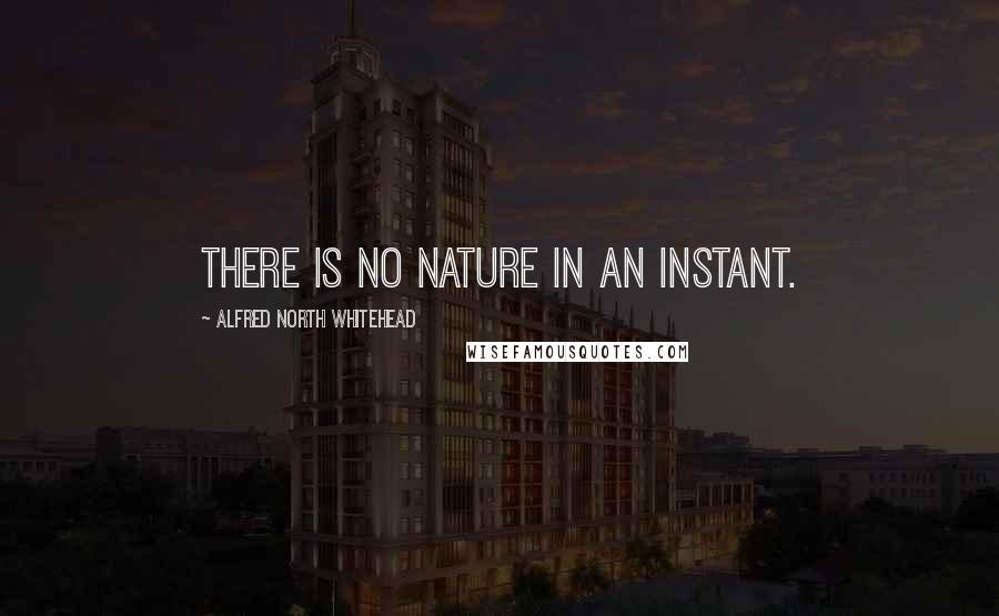 Alfred North Whitehead Quotes: There is no nature in an instant.