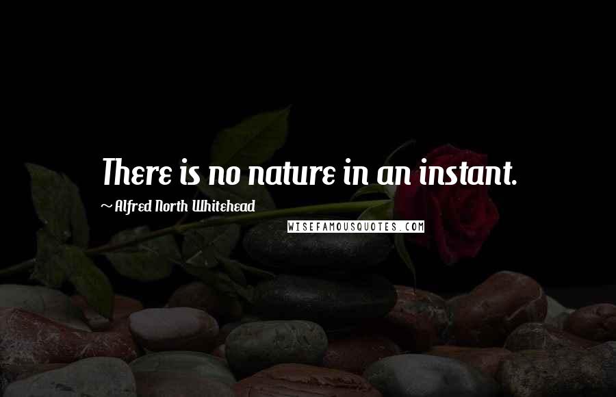 Alfred North Whitehead Quotes: There is no nature in an instant.