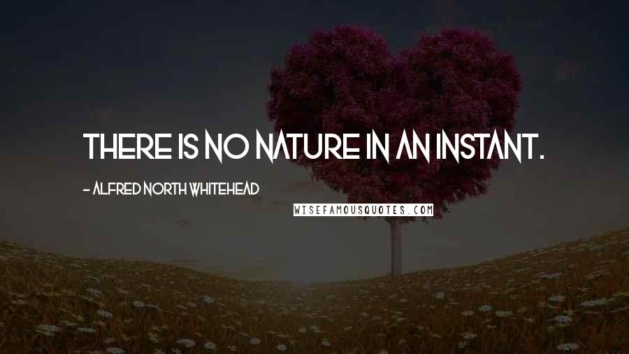 Alfred North Whitehead Quotes: There is no nature in an instant.