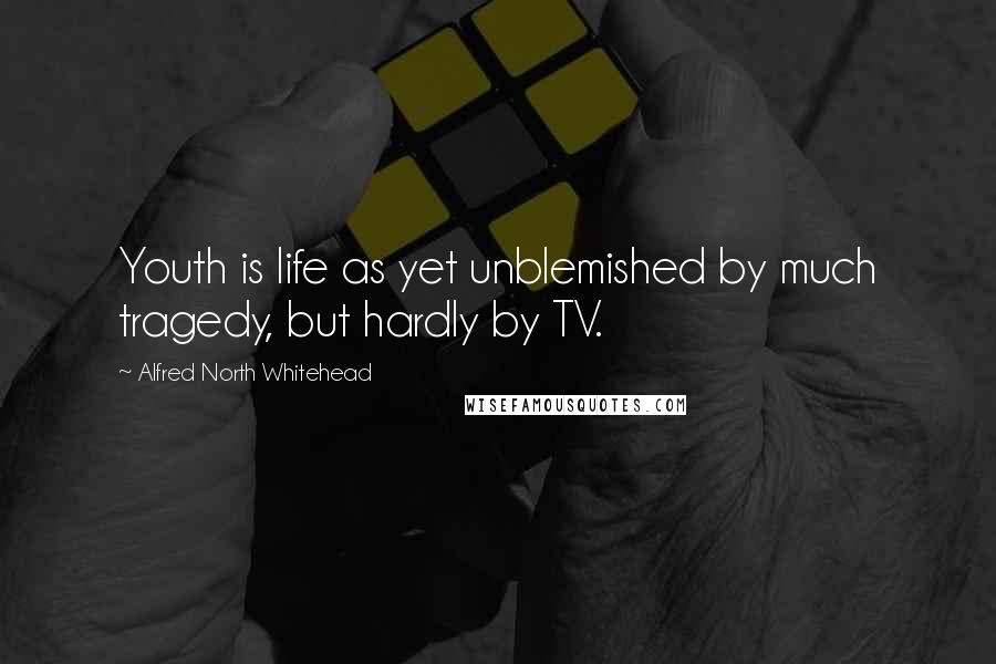 Alfred North Whitehead Quotes: Youth is life as yet unblemished by much tragedy, but hardly by TV.