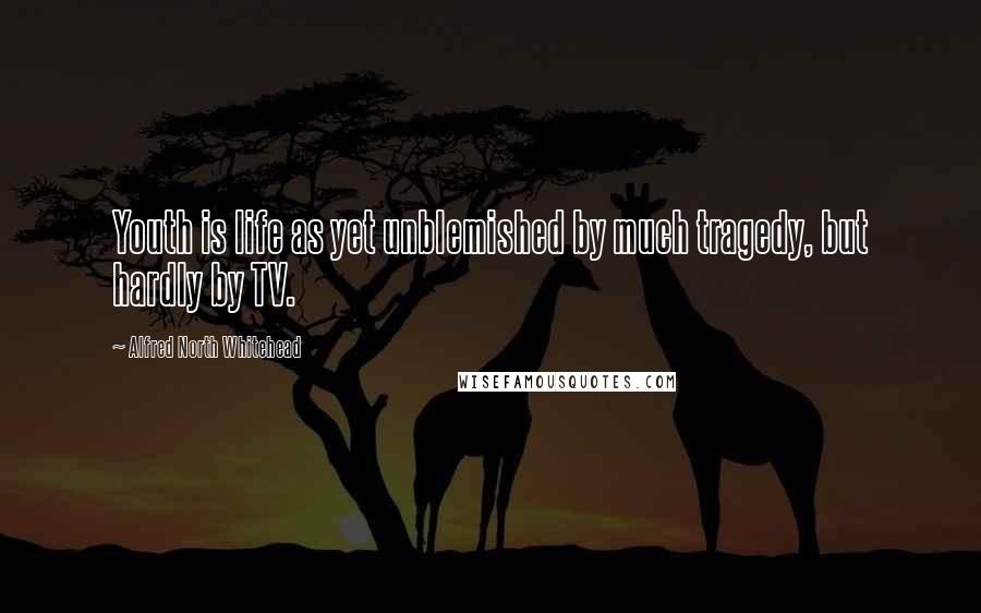 Alfred North Whitehead Quotes: Youth is life as yet unblemished by much tragedy, but hardly by TV.