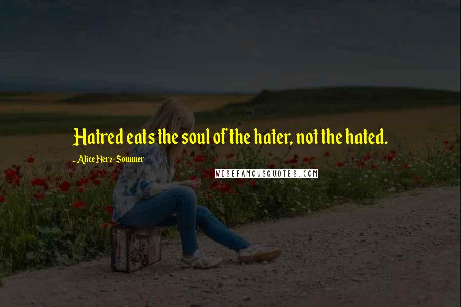 Alice Herz-Sommer Quotes: Hatred eats the soul of the hater, not the hated.