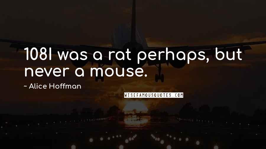 Alice Hoffman Quotes: 108I was a rat perhaps, but never a mouse.