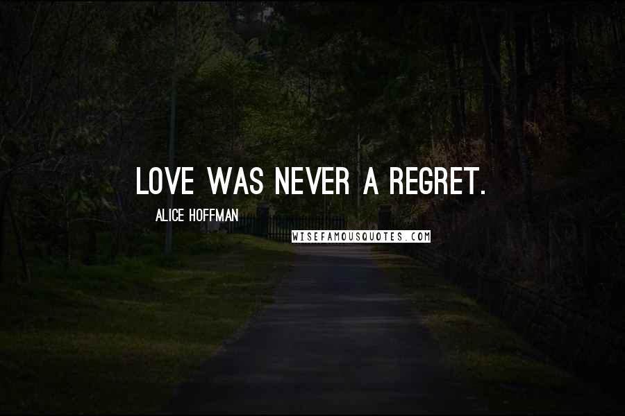 Alice Hoffman Quotes: love was never a regret.