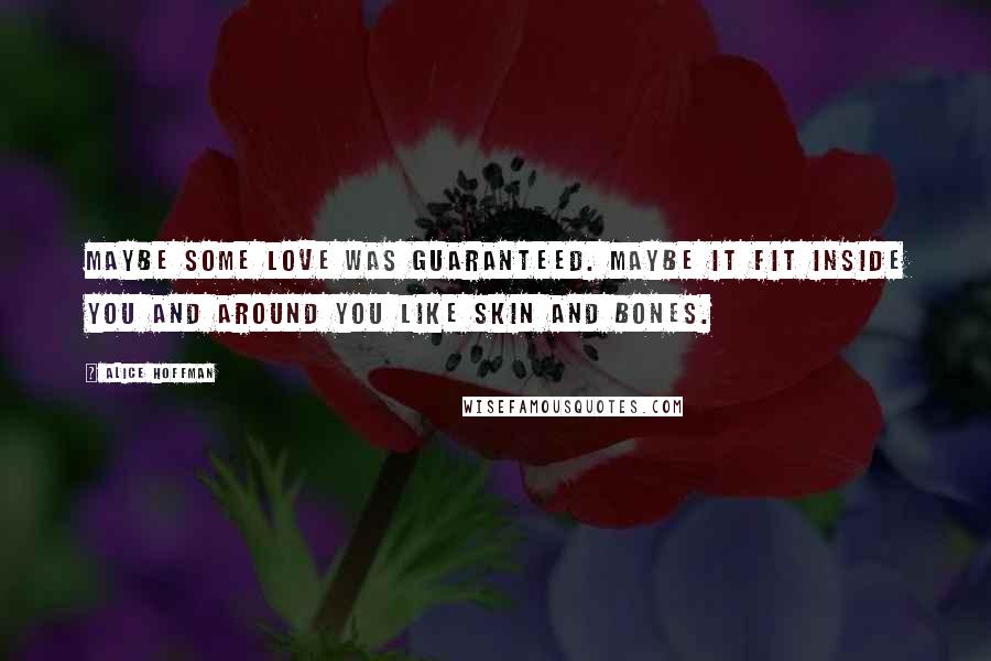 Alice Hoffman Quotes: Maybe some love was guaranteed. Maybe it fit inside you and around you like skin and bones.