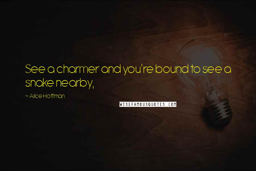 Alice Hoffman Quotes: See a charmer and you're bound to see a snake nearby,
