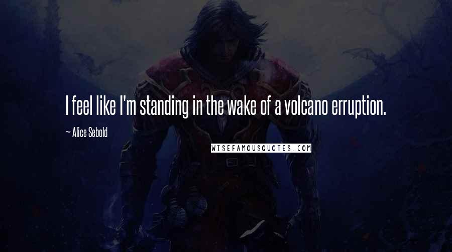 Alice Sebold Quotes: I feel like I'm standing in the wake of a volcano erruption.