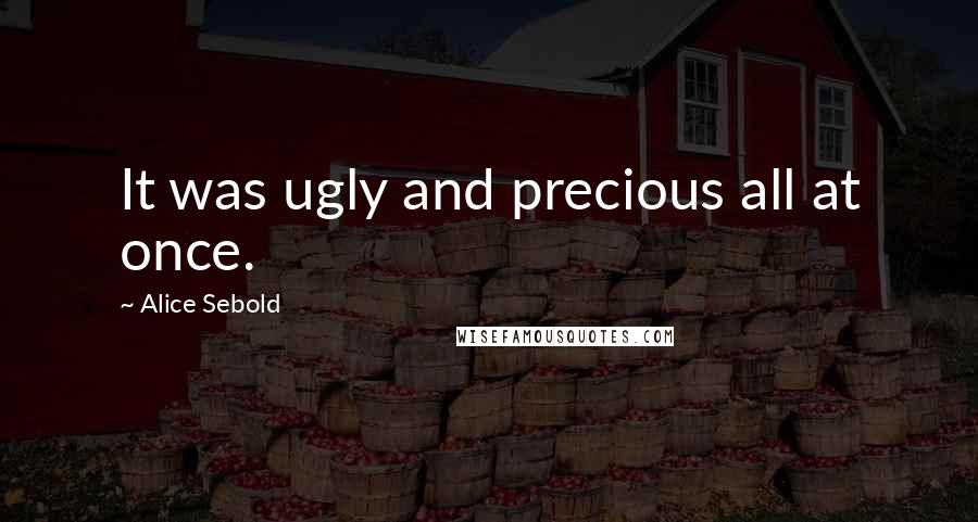 Alice Sebold Quotes: It was ugly and precious all at once.