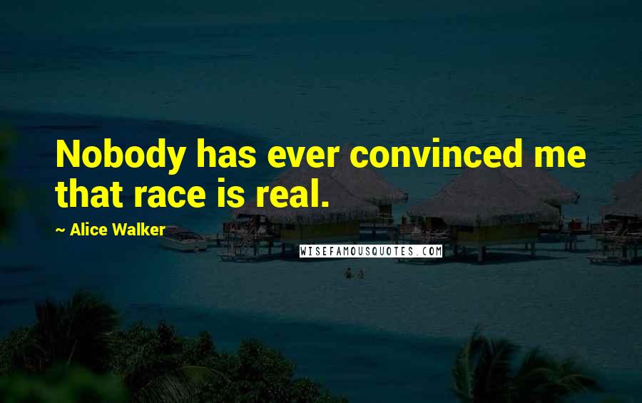 Alice Walker Quotes: Nobody has ever convinced me that race is real.