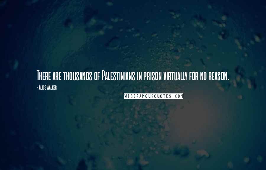 Alice Walker Quotes: There are thousands of Palestinians in prison virtually for no reason.