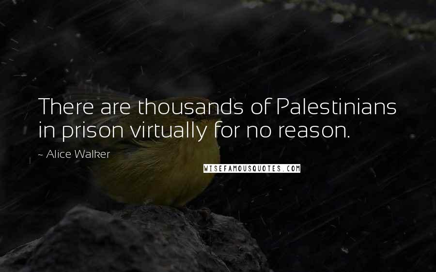 Alice Walker Quotes: There are thousands of Palestinians in prison virtually for no reason.