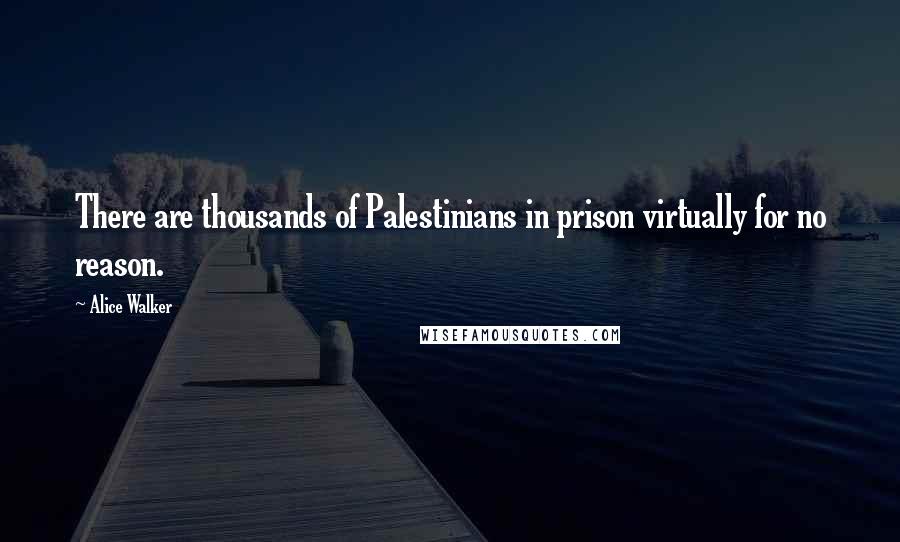 Alice Walker Quotes: There are thousands of Palestinians in prison virtually for no reason.