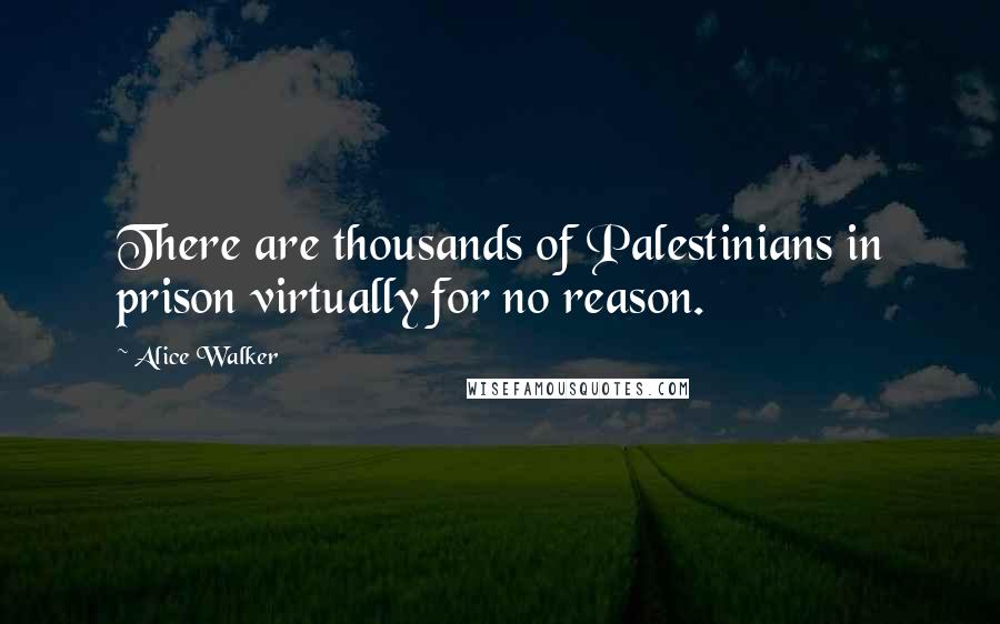 Alice Walker Quotes: There are thousands of Palestinians in prison virtually for no reason.