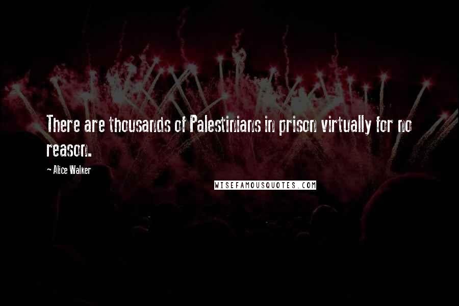 Alice Walker Quotes: There are thousands of Palestinians in prison virtually for no reason.