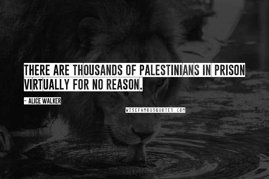 Alice Walker Quotes: There are thousands of Palestinians in prison virtually for no reason.