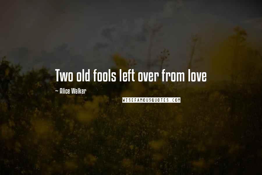 Alice Walker Quotes: Two old fools left over from love