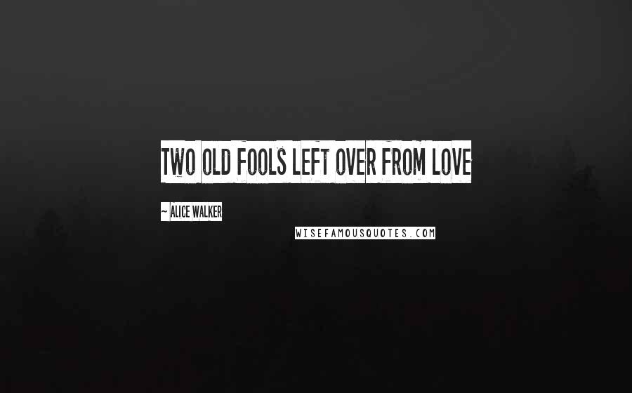 Alice Walker Quotes: Two old fools left over from love