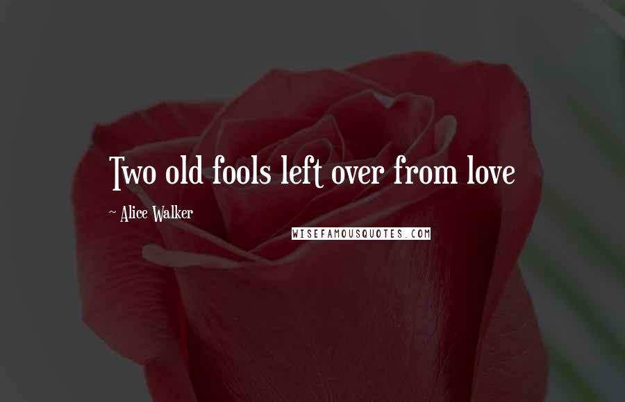 Alice Walker Quotes: Two old fools left over from love