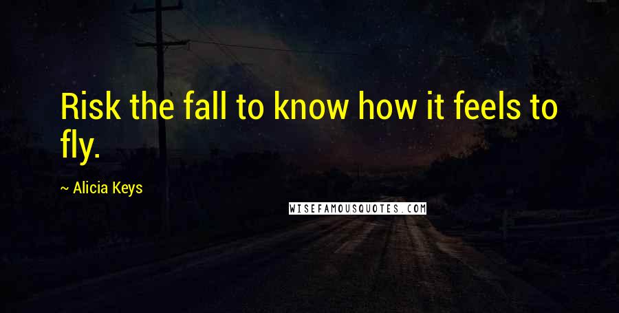 Alicia Keys Quotes: Risk the fall to know how it feels to fly.